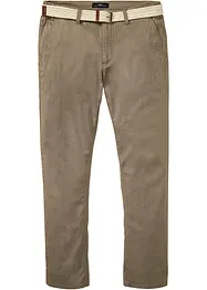 Regular fit chino met comfortband riem, straight, bonprix
