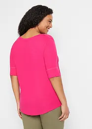 Shirt met V-hals van viscose, bonprix