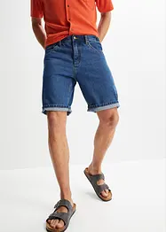 Jeans bermuda met elastiek opzij, classic fit, bonprix