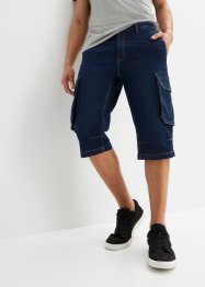 Lange stretch jeans bermuda met comfort fit, regular fit, John Baner JEANSWEAR