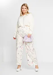 Jersey broek met bloemenprint, bonprix