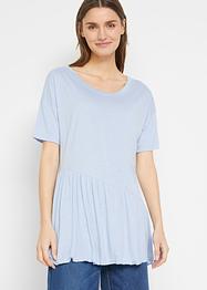 T-shirt met volant en linnen, bpc bonprix collection
