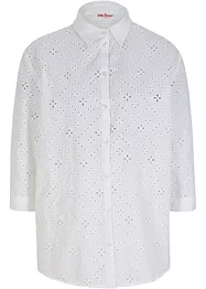 Overhemdblouse met broderie anglaise, John Baner JEANSWEAR