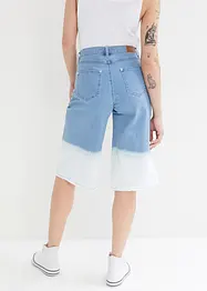 Wide leg jeans bermuda met dip dye, mid waist, John Baner JEANSWEAR