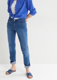 Mid waist jeans met turn-ups, straight, John Baner JEANSWEAR