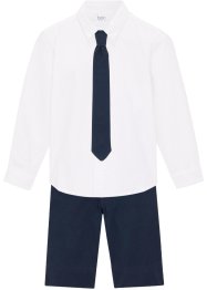 Jongens overhemd, korte broek, vlinderstrik (3-dlg. set), bpc bonprix collection