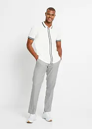 Piqué poloshirt met ritssluiting van katoen, bonprix