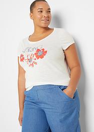 Katoenen shirt van slub garen, korte mouw, bpc bonprix collection