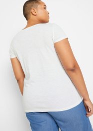 Katoenen shirt van slub garen, korte mouw, bpc bonprix collection