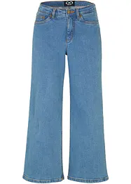 Wide leg jeans mid waist, cropped, bonprix