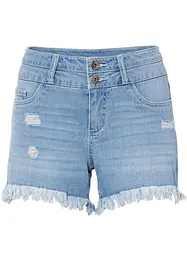 Jeans short met rafelige randen, RAINBOW