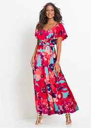 Maxi jurk met volant en ceintuur, BODYFLIRT boutique