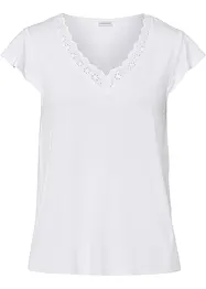 Shirt met kant van viscose, bonprix