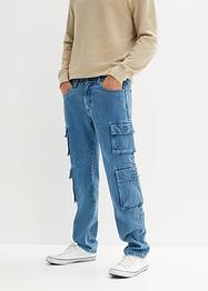 Regular fit cargo jeans, straight, RAINBOW