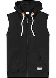 Sweatvest met capuchon in een zachte katoenmix, bonprix