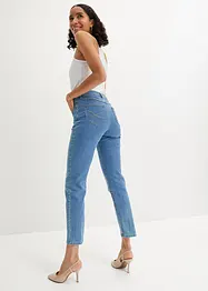 Cropped mid waist jeans, straight, bonprix