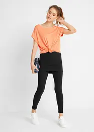 Sportlegging met rok, cropped, bonprix