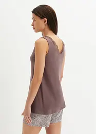 Shortama met sierlijk kant, bonprix