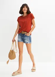 Shirt met broderie anglaise, bonprix