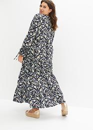 Gedessineerde maxi jurk van viscose, korte maten, BODYFLIRT