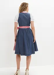 Dirndl in denim look en schort (2-dlg. set), bonprix