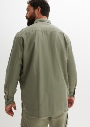 Overhemd van een linnen-katoenmix met lange mouwen, John Baner JEANSWEAR