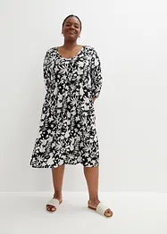 Midi jurk van soepele viscose, bonprix