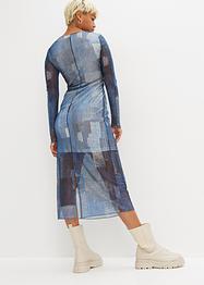 Maxi jurk in patchwork look, RAINBOW