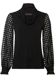 Longsleeve met mesh mouwen, bonprix