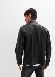 Imitatieleren jas in bikerstijl, John Baner JEANSWEAR
