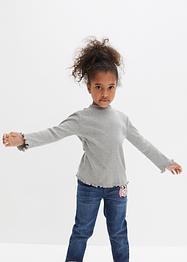 Meisjes geribde longsleeve met biologisch katoen, bpc bonprix collection