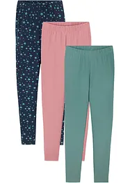 Legging (set van 3) met biologisch katoen, bonprix