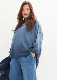 Oversized shirt van materiaalmix, bonprix