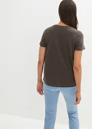 Zwangerschapsshirt / voedingsshirt (set van 2) van biologisch katoen, bonprix
