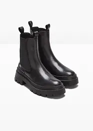 Chelsea boots van leer, bonprix