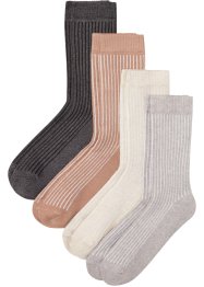 Thermo sokken (4 paar) met frotté binnenin en geribde look, bpc bonprix collection