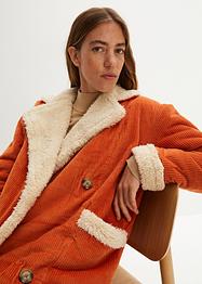 Lange corduroy jas met teddy voering, bpc bonprix collection