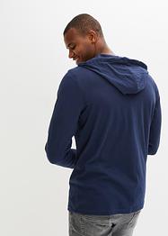 Longsleeve met capuchon van biologisch katoen, bpc bonprix collection