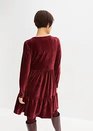Mini jurk van elastisch fluweel, bonprix