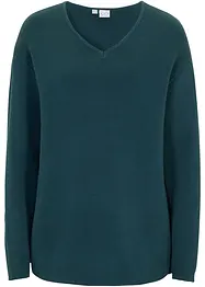 Essential geribde trui van milano knit met V-hals, bonprix