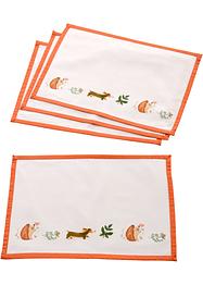 Placemats van biologisch katoen met print (set van 4), bpc living bonprix collection