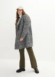 Lange peacoat met wol, cropped, bonprix