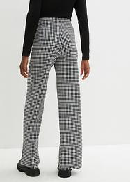 Stretch broek met pied-de-poule, wide leg, bpc bonprix collection