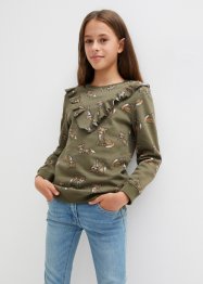 Meisjes sweater met volant, bpc bonprix collection