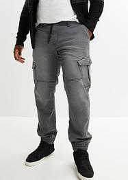 Regular fit jogging jeans met cargozakken, straight, RAINBOW