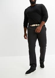 Regular fit stretch chino met comfort fit en riem, straight, bpc bonprix collection