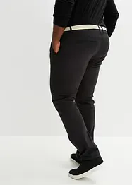 Regular fit stretch chino met comfort fit en riem, straight, bonprix