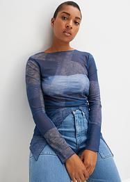 Asymmetrisch mesh shirt, RAINBOW
