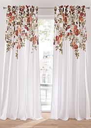 Microvezel gordijn met bloemenprint (set van 2), bpc living bonprix collection