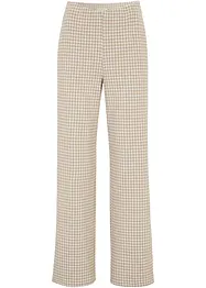 Stretch broek met pied-de-poule, wide leg, bonprix